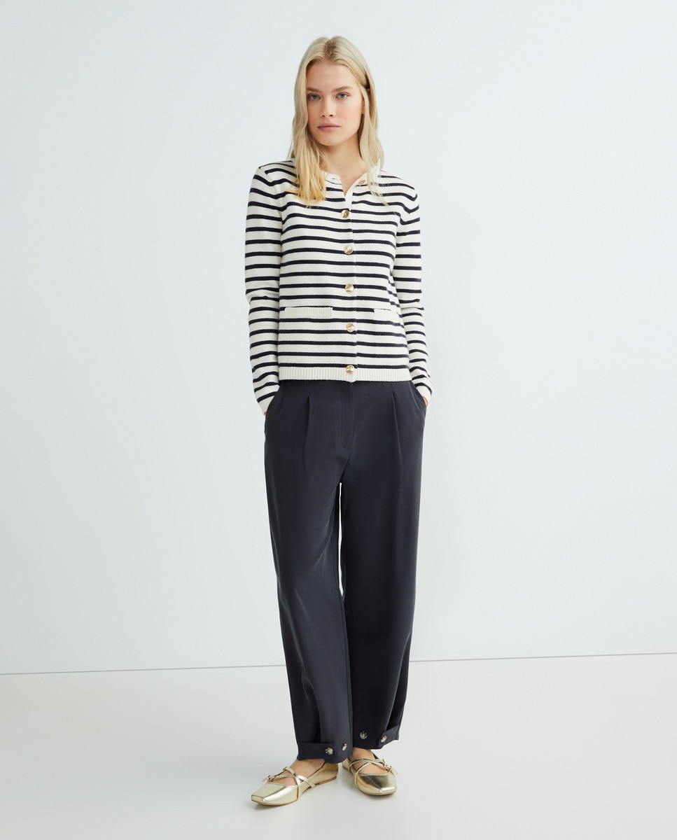 Pantalón de mujer globo Gris oscuro-1