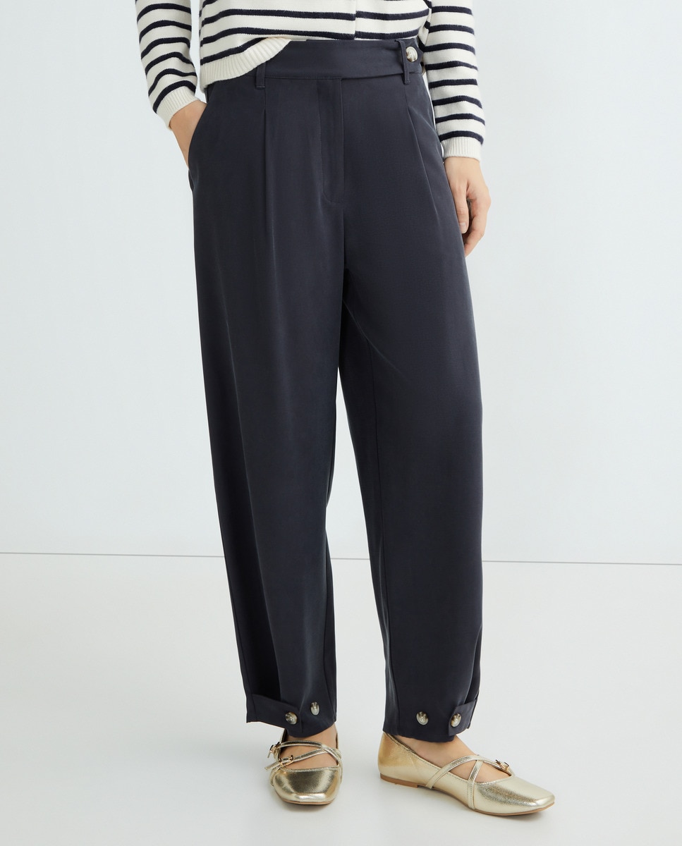 Pantalón de mujer globo Gris oscuro-2