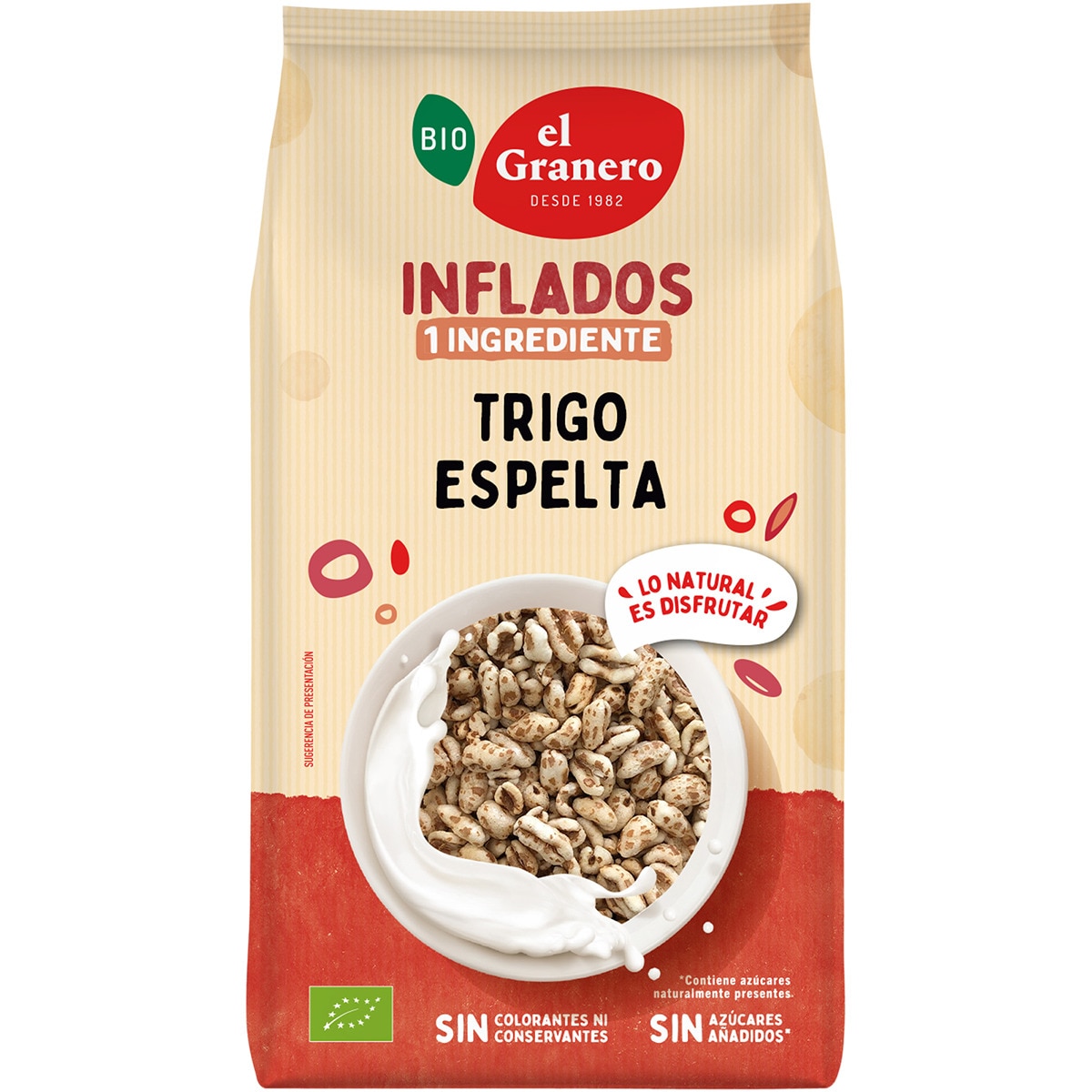 Bio trigo espelta hinchado ecológico sin aceite de palma bolsa 100 g
