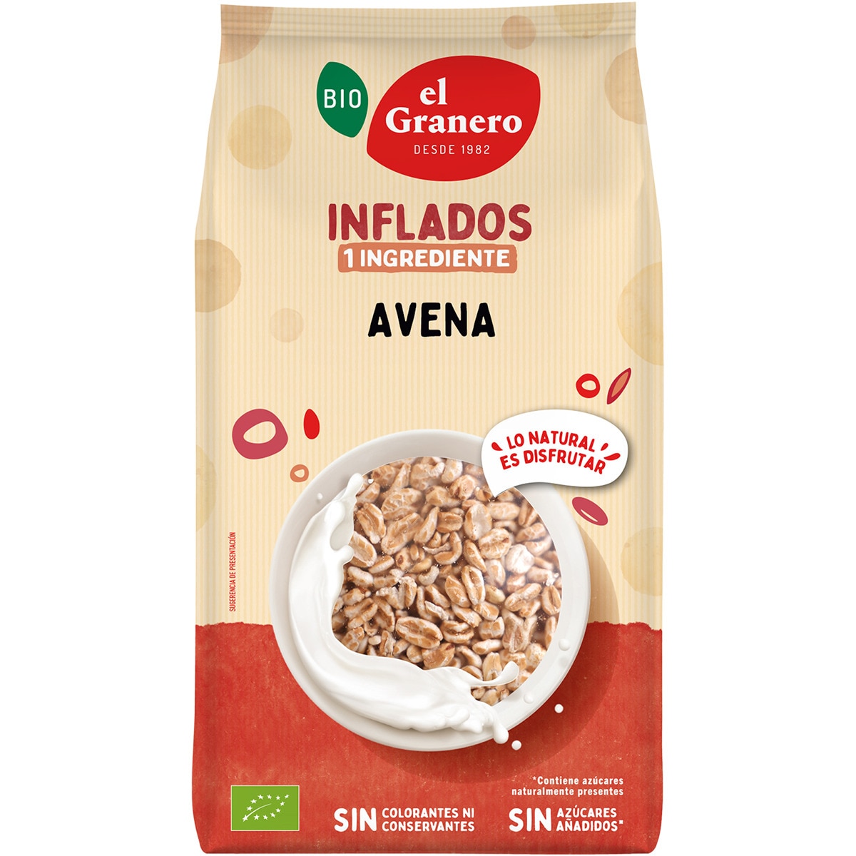 Bio avena hinchada ecológica sin aceite de palma bolsa 250 g