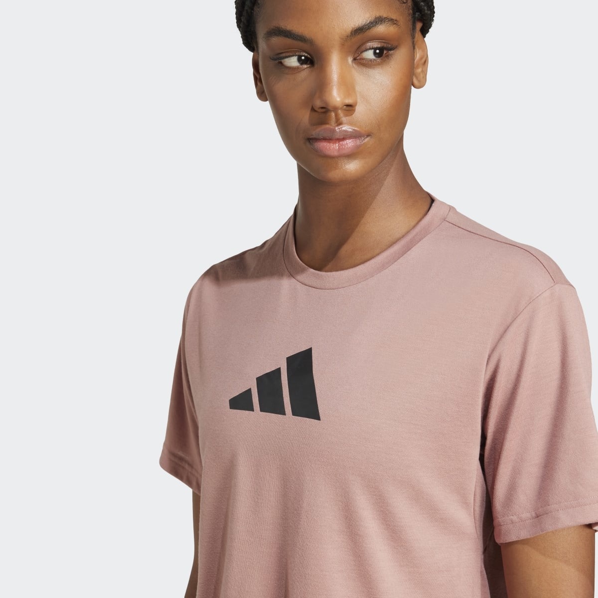 T-shirt de Mulher Train Essentials Big Logo Performance Training Rosa-4