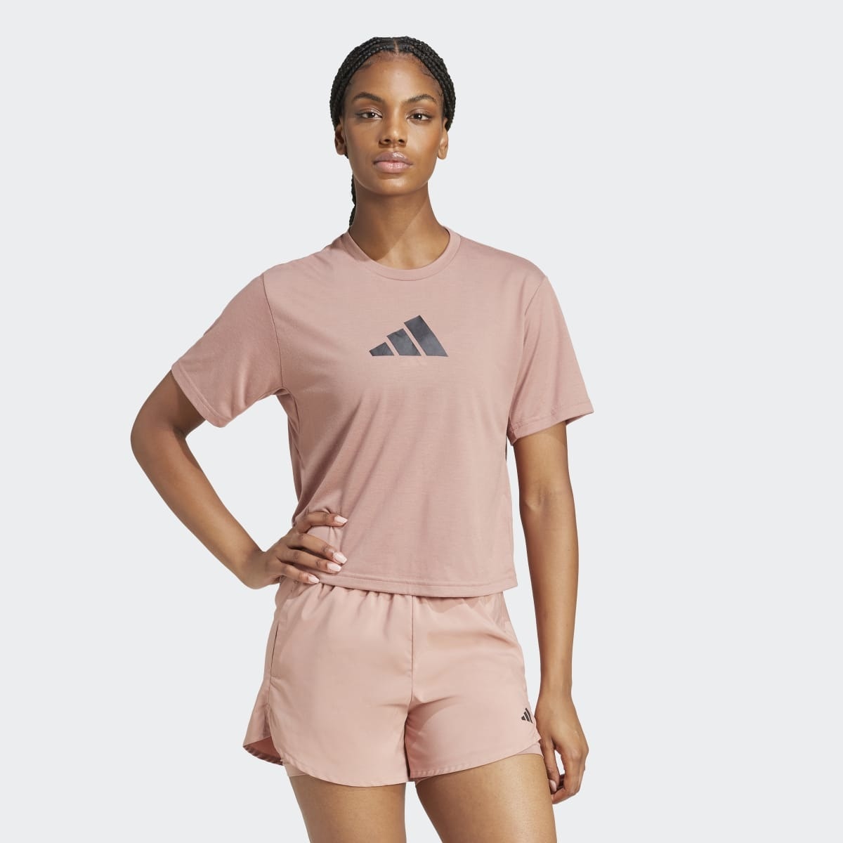T-shirt de Mulher Train Essentials Big Logo Performance Training Rosa-1