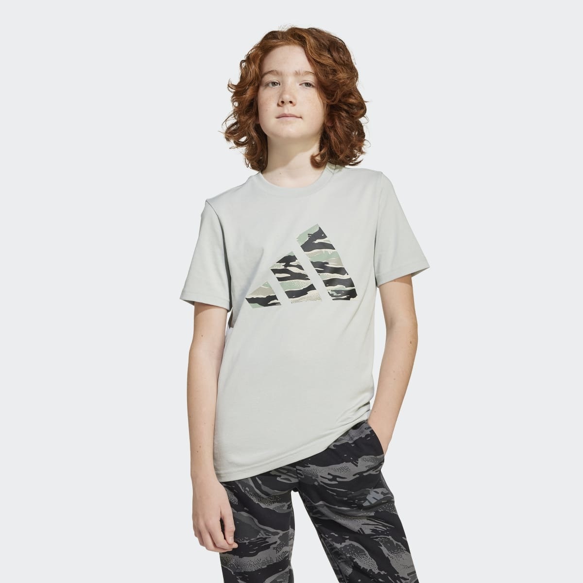 T-shirt de Criança Camo Graphic Cinzento-6