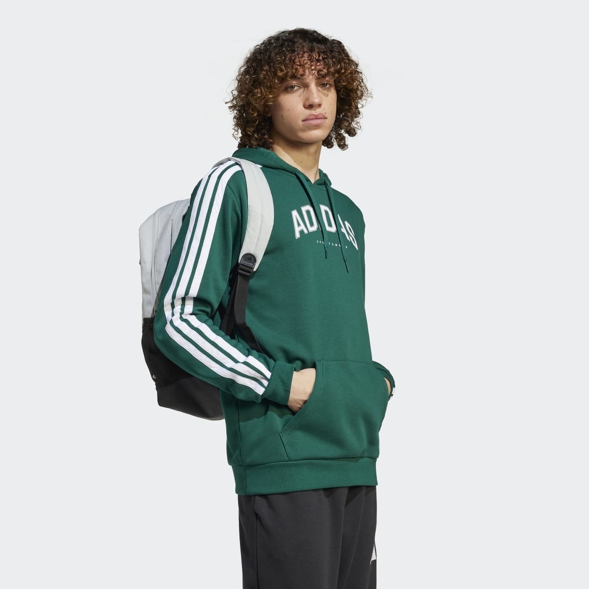 Sweatshirt de Homem com Capuz Codes Collegiate Graphic Verde-5