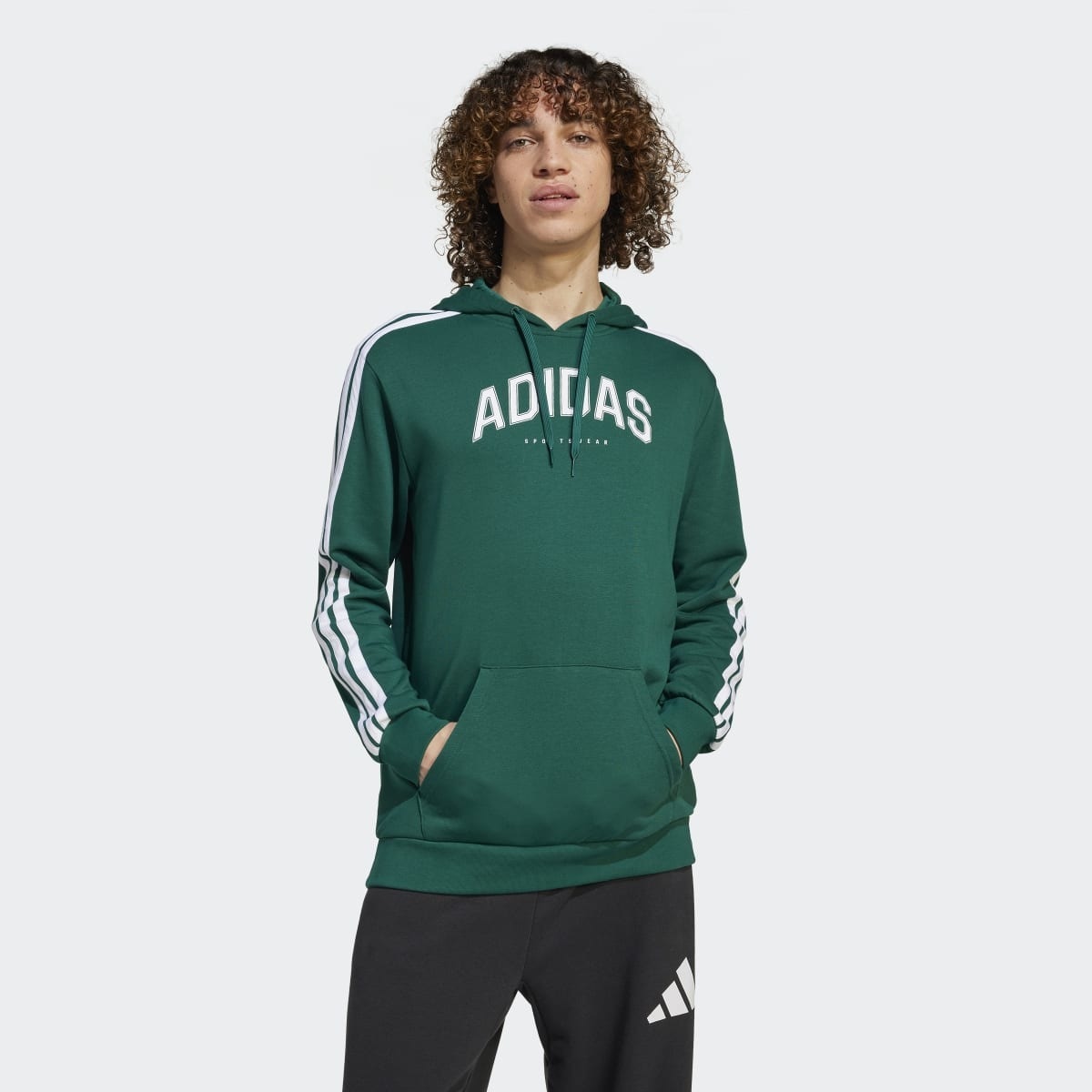 Sweatshirt de Homem com Capuz Codes Collegiate Graphic Verde-1