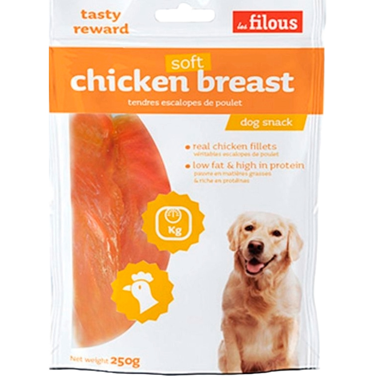 Snack para Cão Peito de Galinha embalagem 250 g