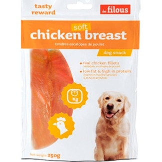 Snack para Cão Peito de Galinha embalagem 250 g - Les Filous