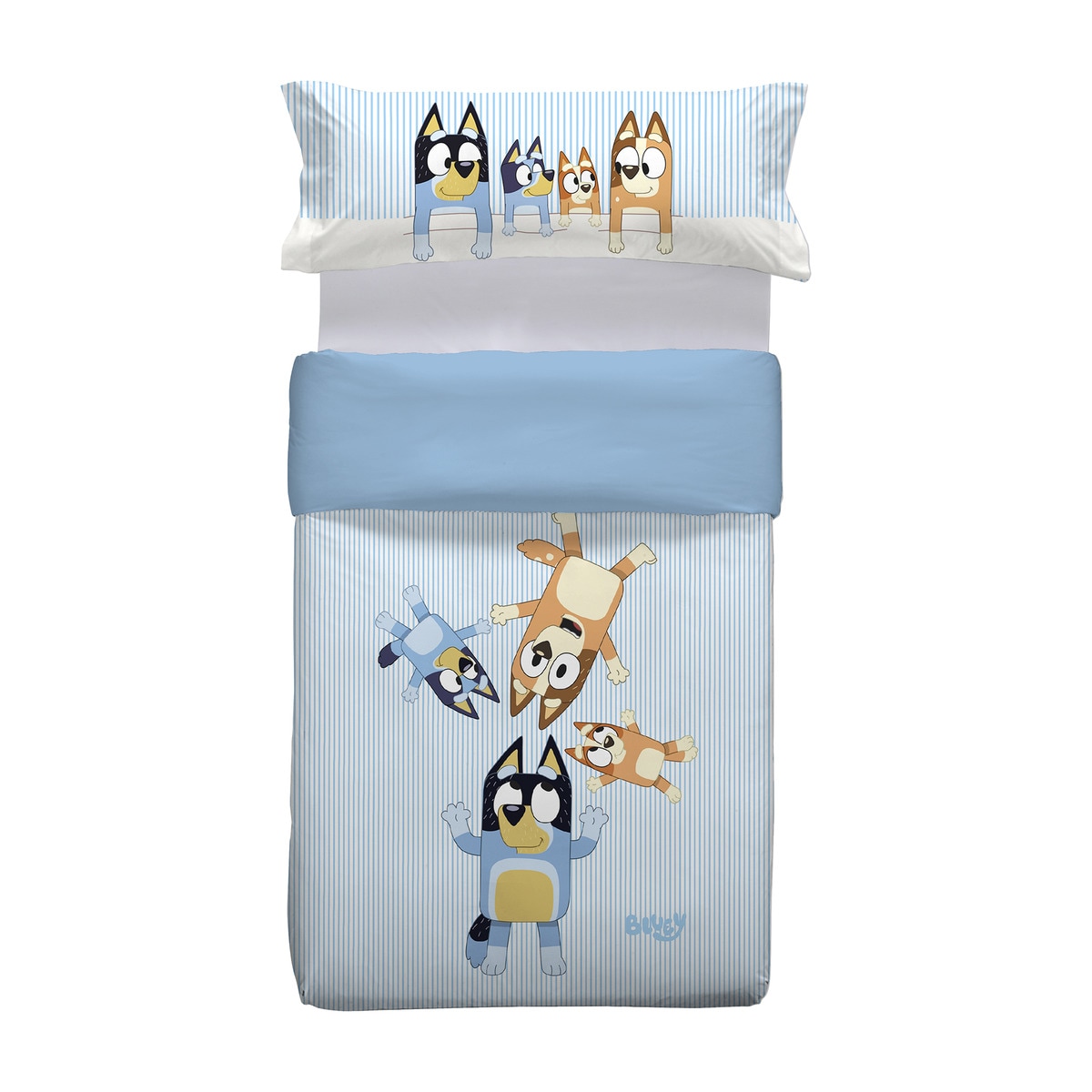 Juego de funda nórdica algodón Bluey Rayas BBC Multicolor-1