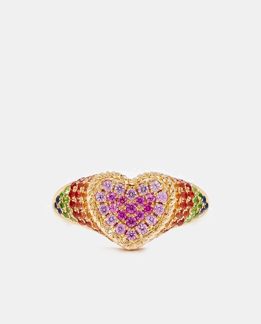 Imagen 0 de Anillo de oro con zafiros y tsavorita