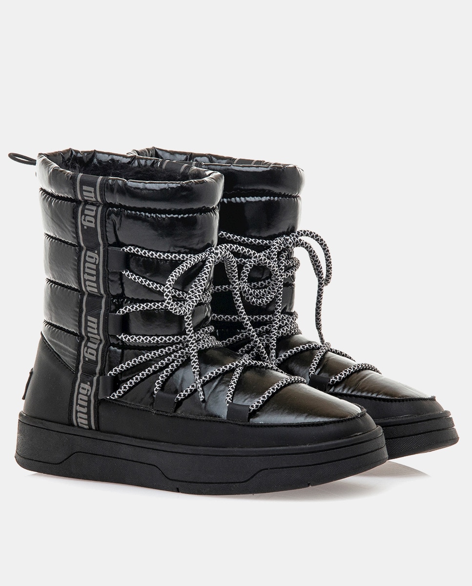 Botas Nepal com Acabamento Acolchoado Preto-3