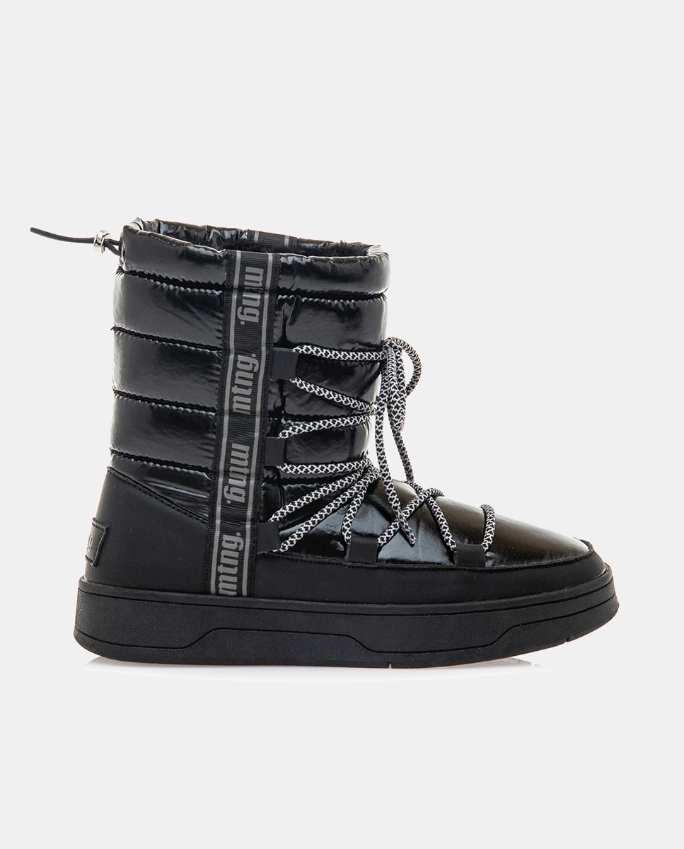 Botas Nepal com Acabamento Acolchoado Preto-1