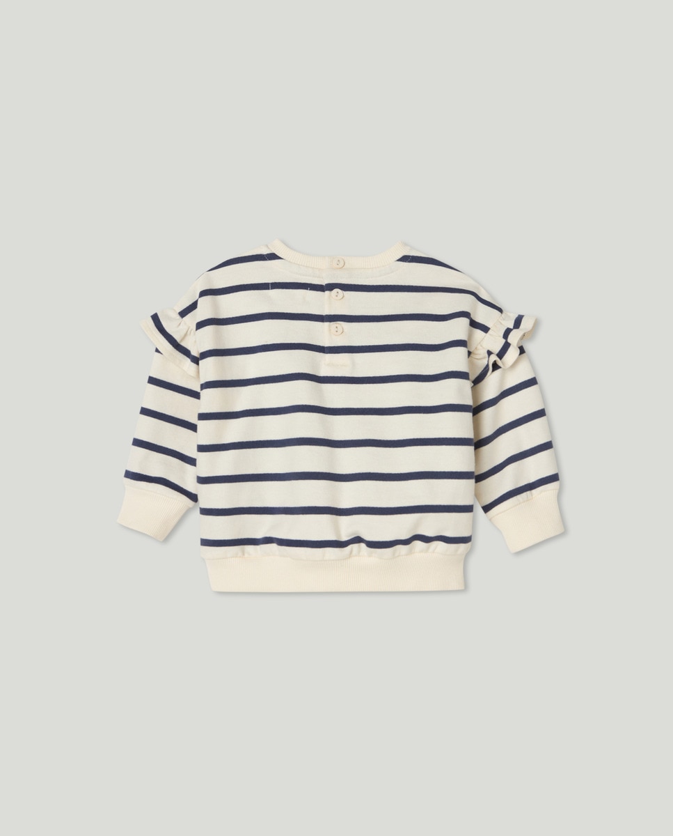 Sudadera bebé niña rayas Azul marino-2