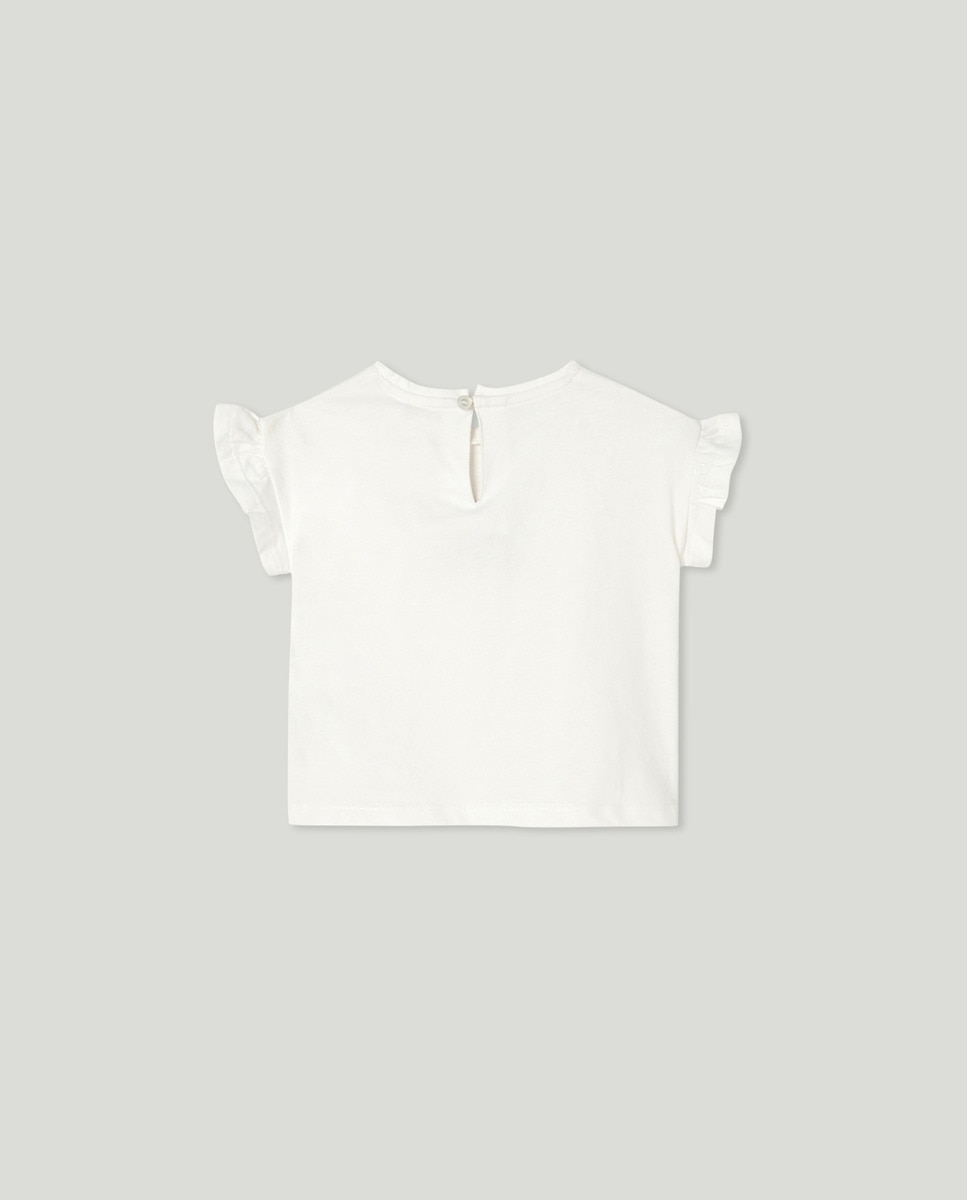 Camiseta bebé niña solidaria Crudo-2
