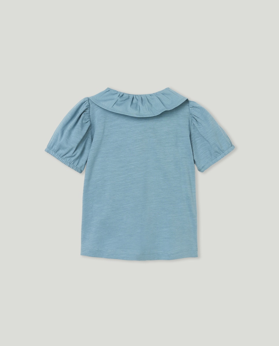 Camiseta bebé niña abierta cuello Verde-2