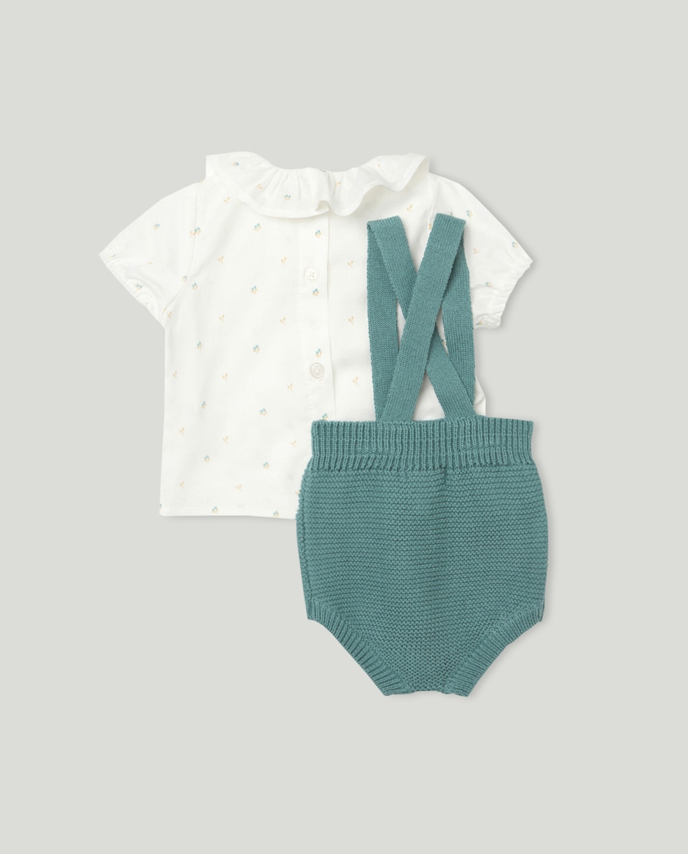 Conjunto 2 piezas recién nacido tricot Verde-2