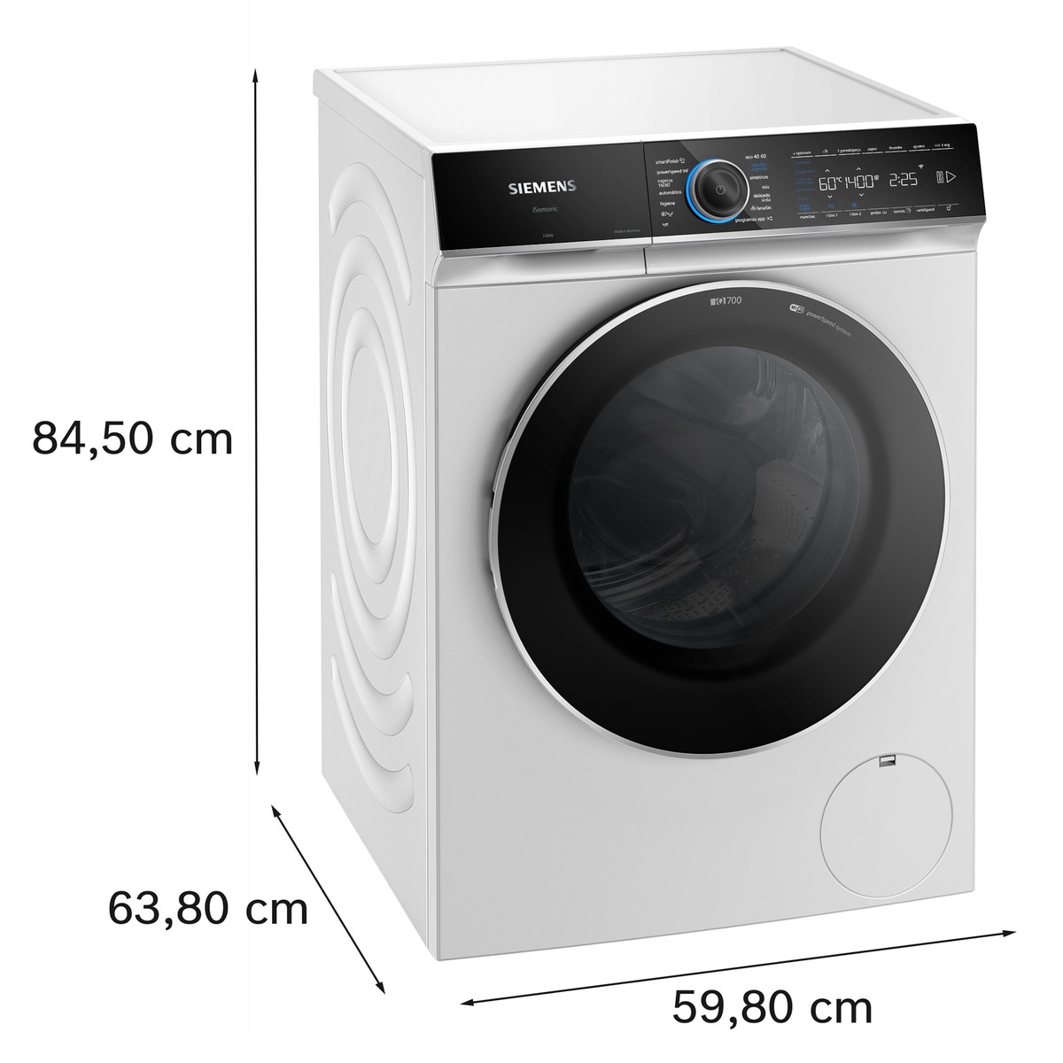 Lavadora Siemens 10 kg / 1400 rpm con autodosificación iQ700 - WG54B2A1ES Blanco-2