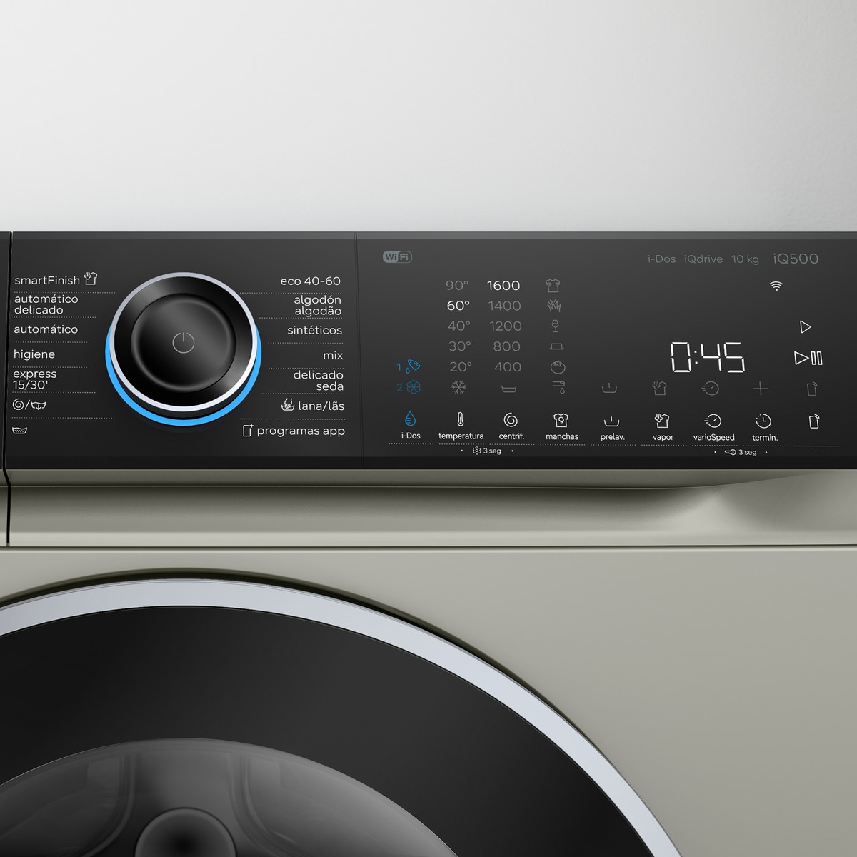 Lavadora Siemens 10 kg / 1600 rpm con autodosificación iQ500- WG56H2AXES Acero mate antihuellas-5