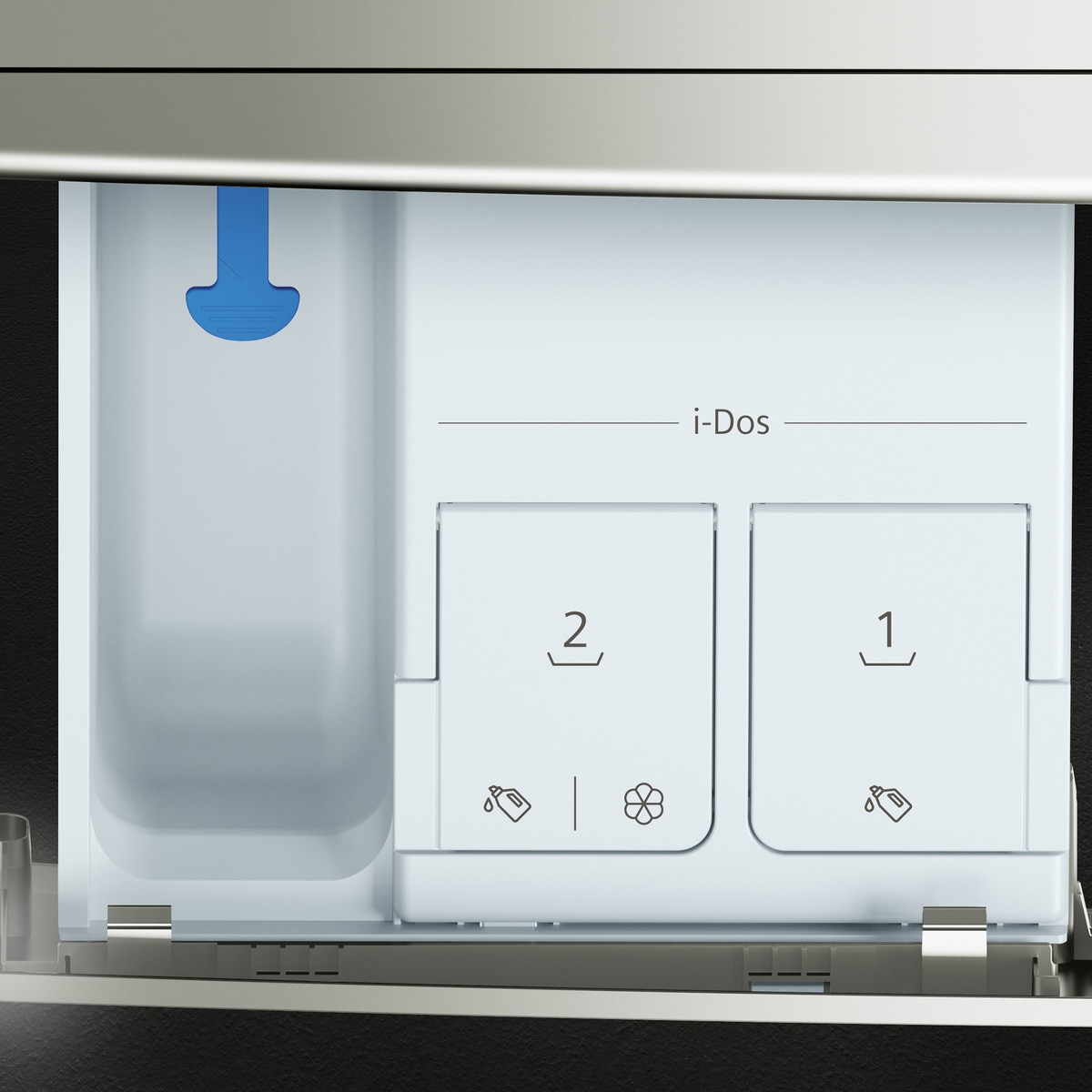 Lavadora Siemens 10 kg / 1600 rpm con autodosificación iQ500- WG56H2AXES Acero mate antihuellas-6