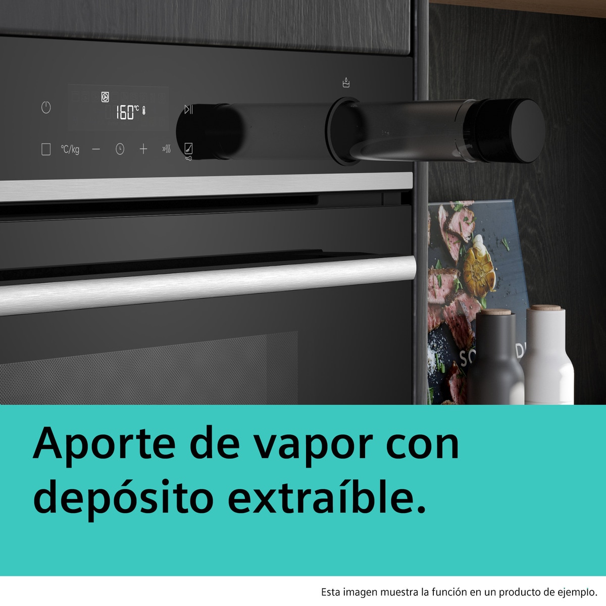 Horno multifunción Siemens iQ300 con función vapor - HR532GBS3 Cristal negro/inox-9