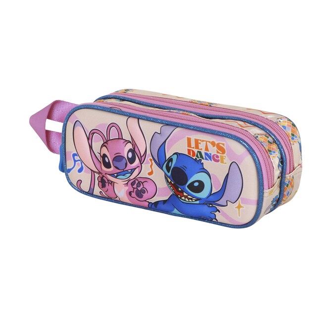 Imagen 0 de Estuche portatodo doble 3D Lilo y Stitch dance Disney Karactermania rosa
