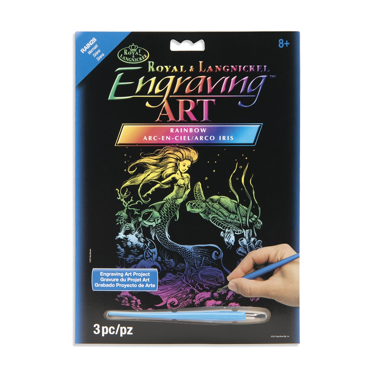 Imagem 0 de Engraving art RAIN28 desenho sereia Royal Langnickel cor do arco-íris