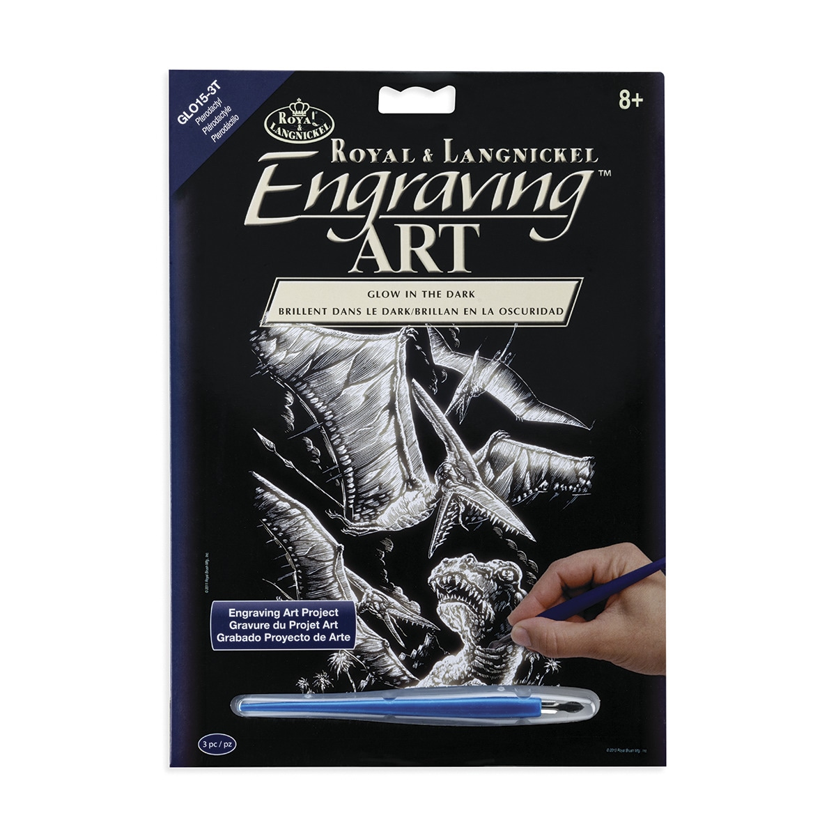 Imagem 0 de Engraving art GLO15 dinossauros Royal Langnickel brilho no escuro