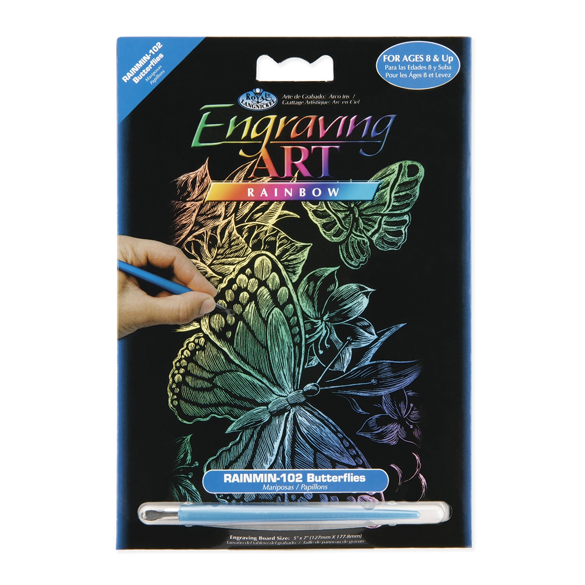 Imagem 0 de Engraving art RAIN28 mini borboletas Royal Langnickel cor do arco-íris