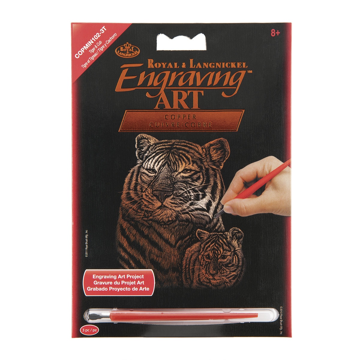Imagem 0 de Engraving art RAIN28 mini tigre Royal Langnickel cobre