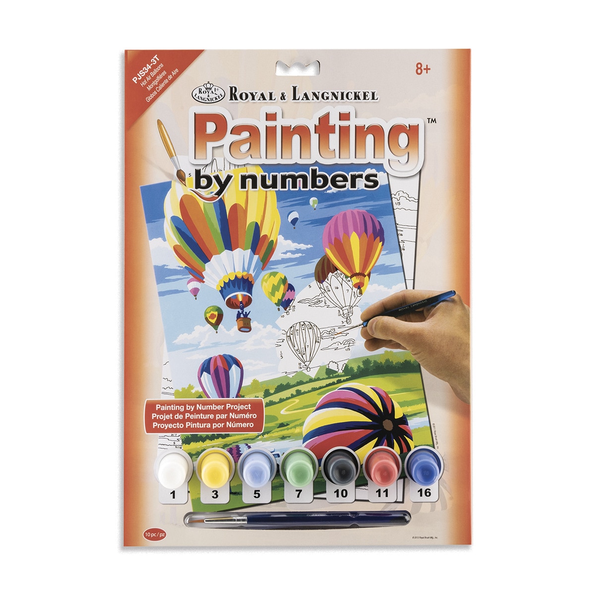 Pintar por números Pjs34 com desenhos e pincel de balões do dirigível Royal Langnickel 1