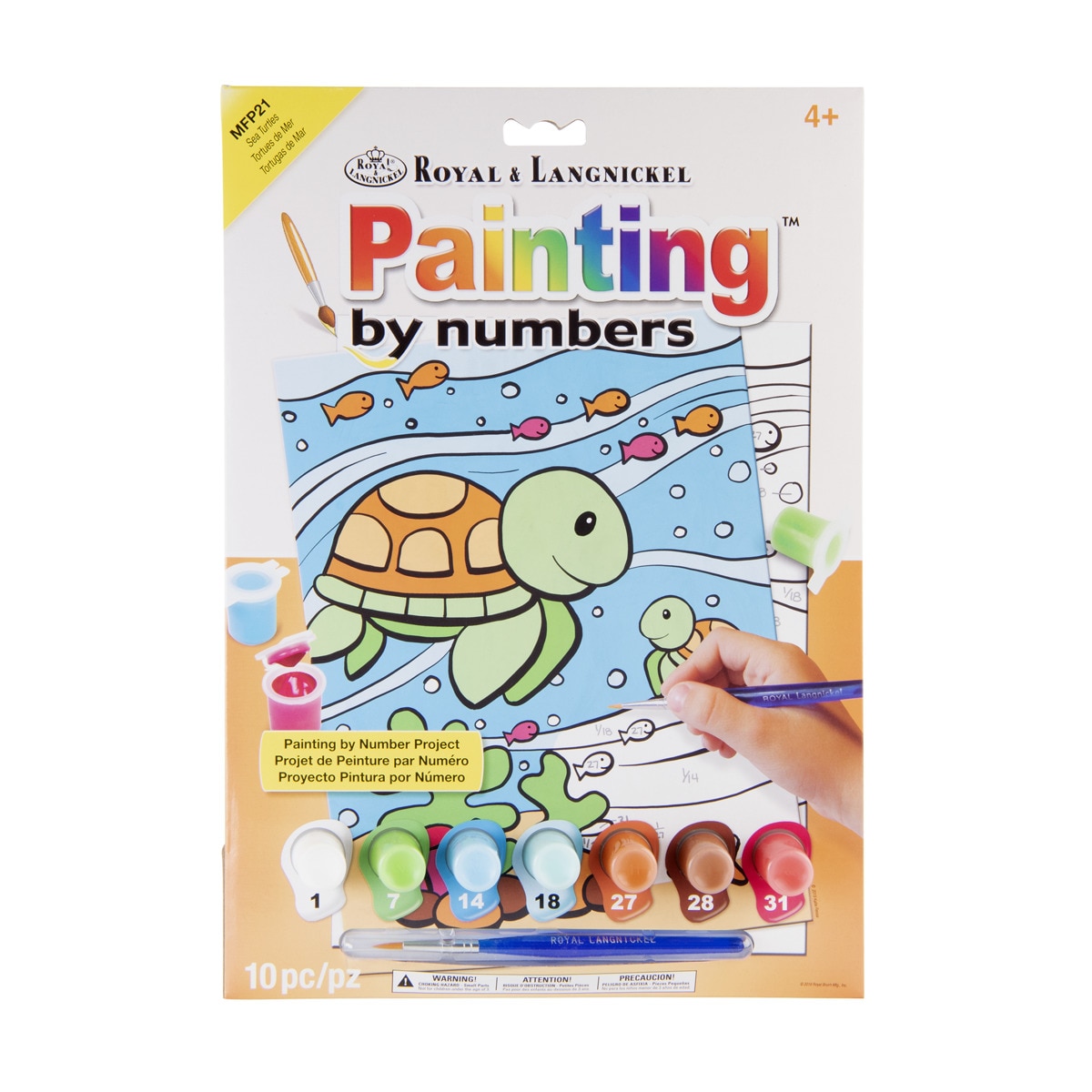 Imagem 0 de Pintar por números MFP201 com desenhos e pincel de cachorro e gatinho Royal Langnickel