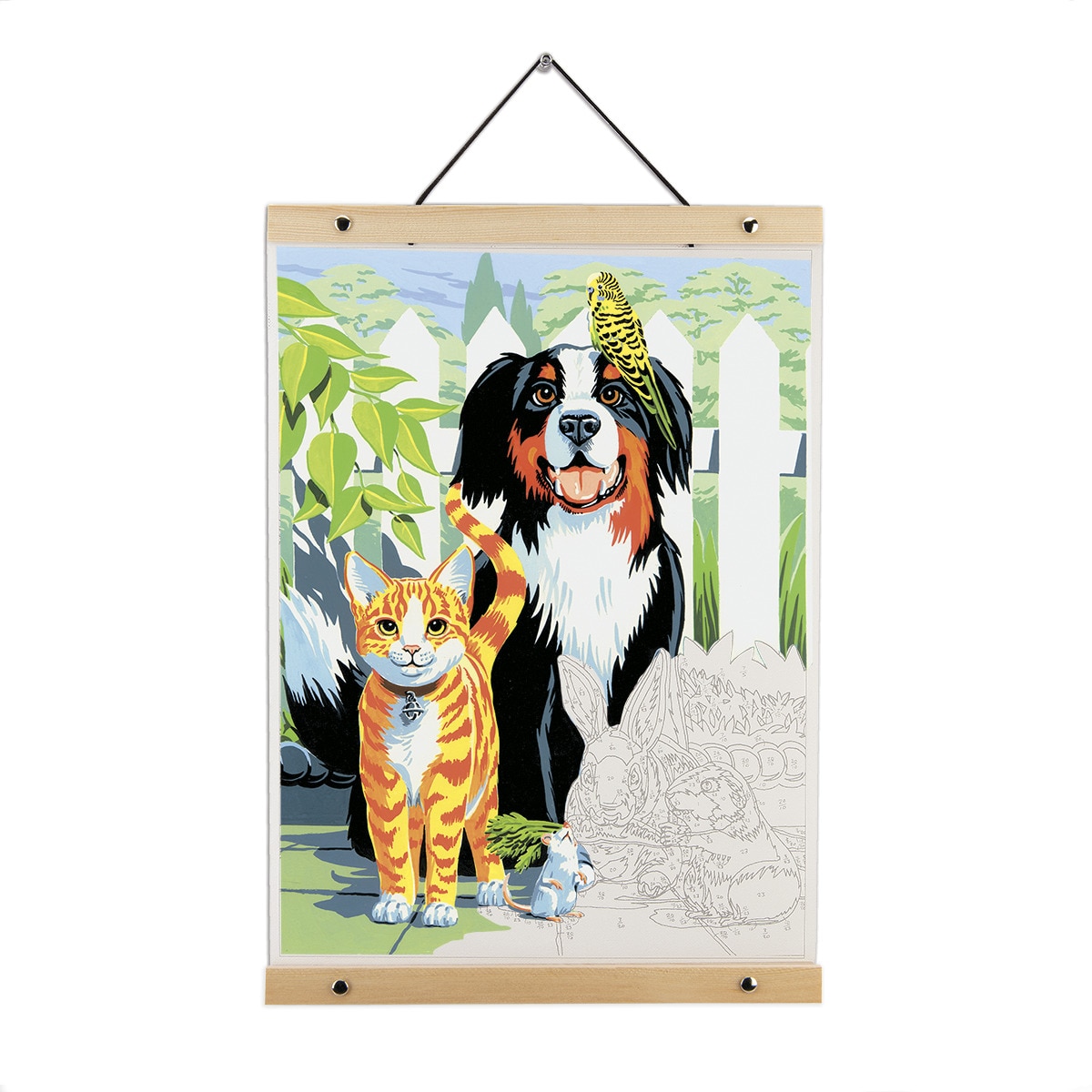 Pintar por números PBN-ROLL10 con lienzo para colgar, pinturas y pinceles, dibujo mascotas de la familia marca Royal Langnickel 6
