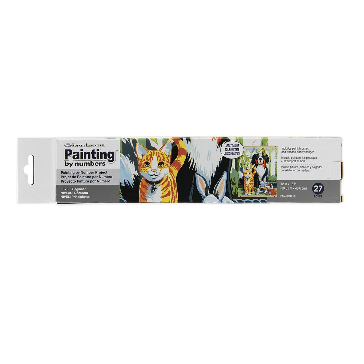 Pintar por números PBN-ROLL10 con lienzo para colgar, pinturas y pinceles, dibujo mascotas de la familia marca Royal Langnickel 2