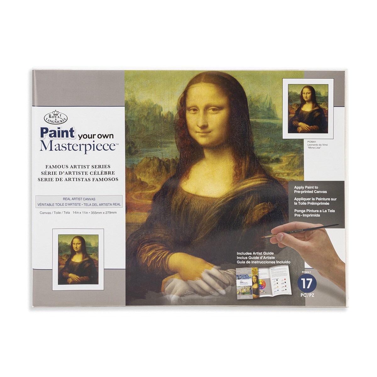 Pintar por números obra maestra POMA1 con lienzo y pinturas Mona Lisa - Gioconda da Vinci marca Royal Langnickel 1