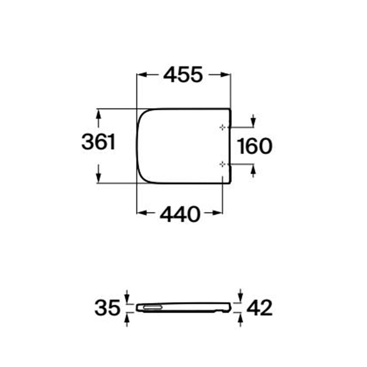 Tapa WC para inodoro Dama Roca Blanco-2