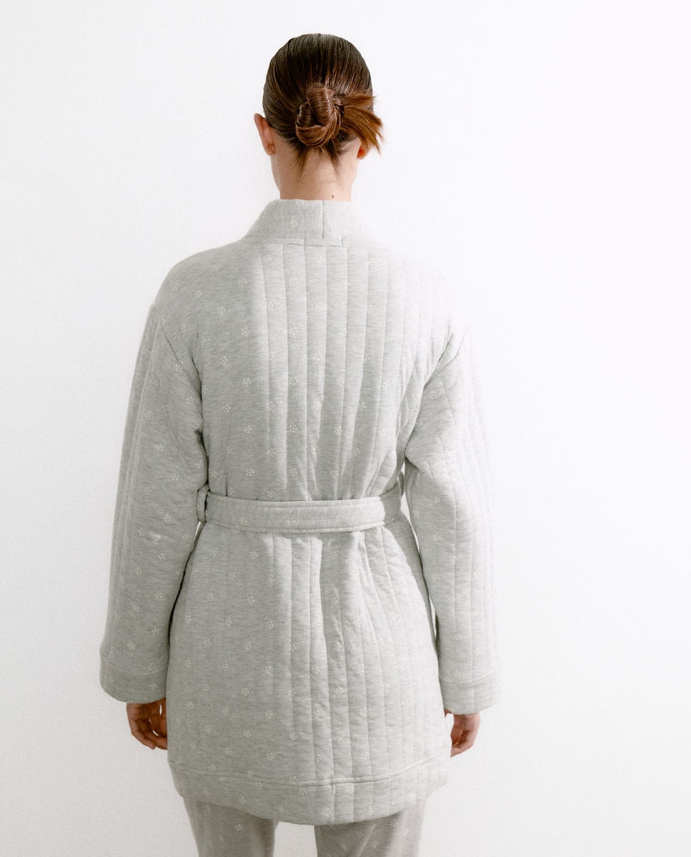 Robe com Bolsos Cinzento-claro-3