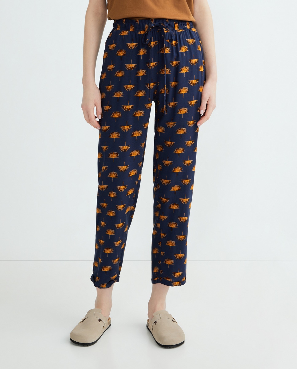 Pantalón estampado de mujer Rosa-2