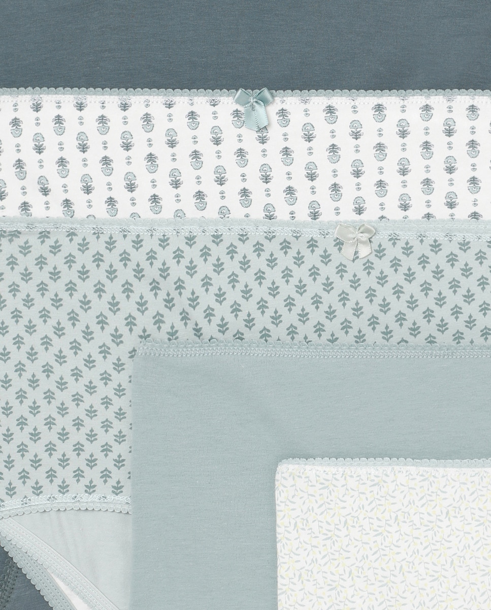 Pack 5 bragas algodón Kaki-4