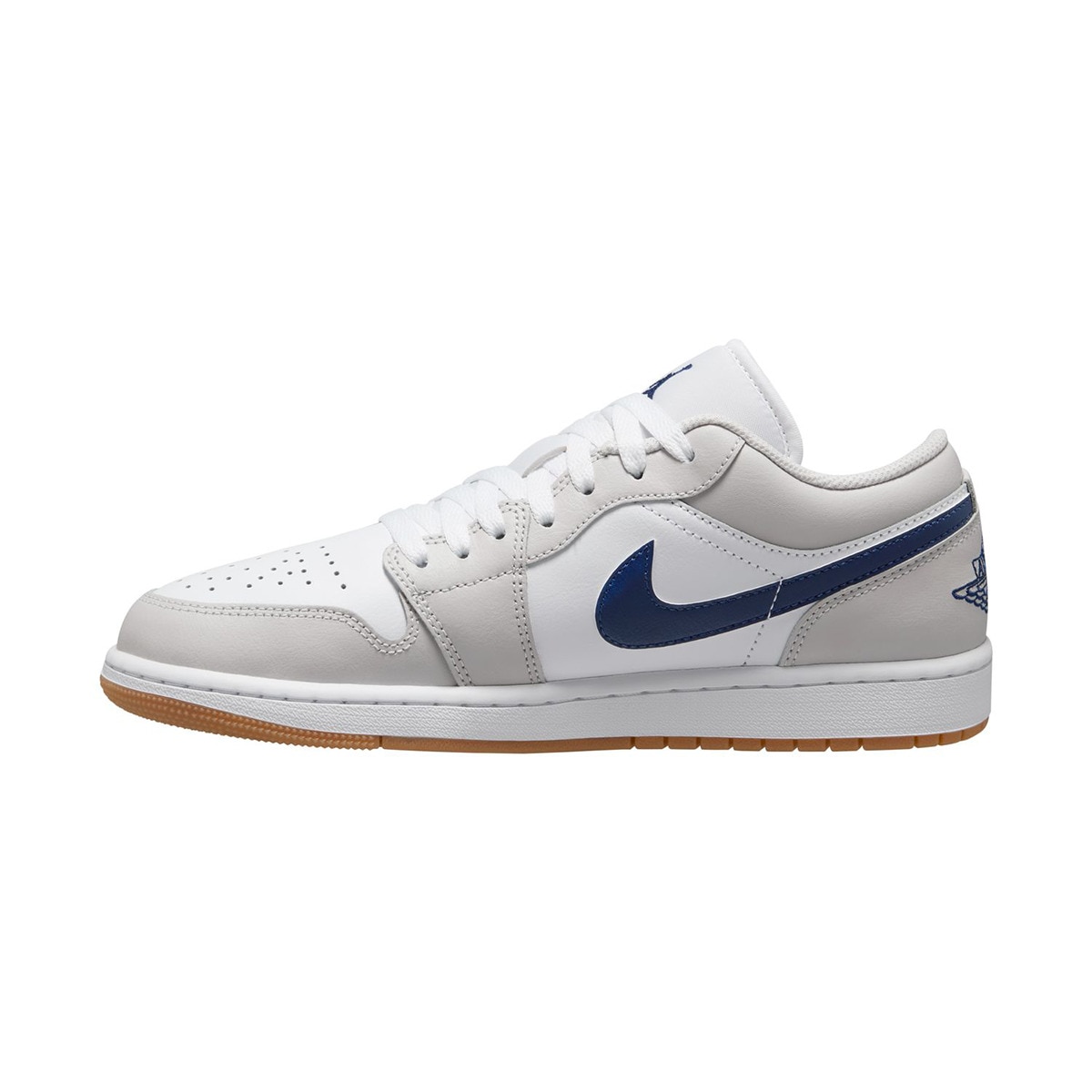 Sapatilhas de Basquetebol de Homem Air Jordan 1 Low Branco / Azul-marinho-4