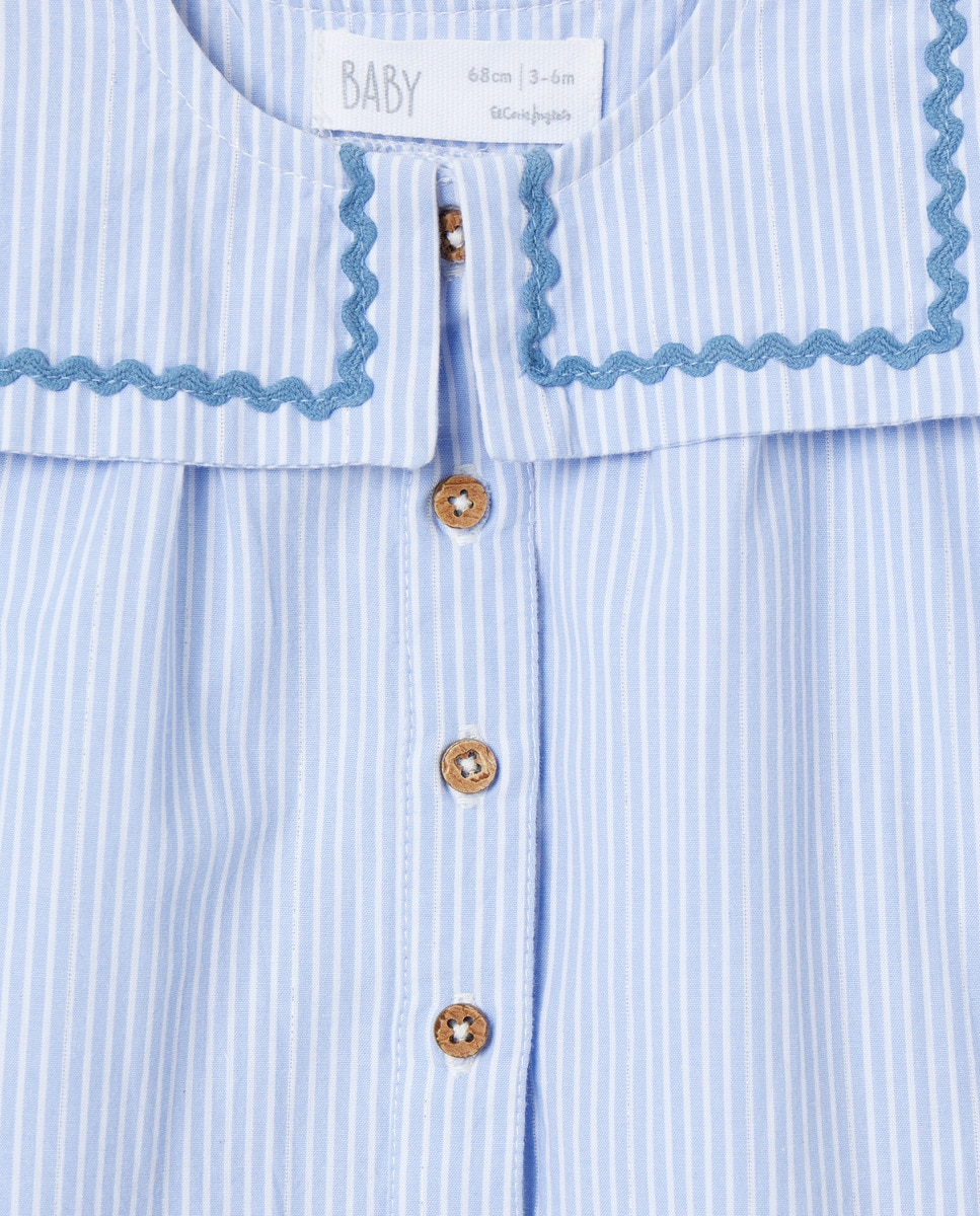 Blusa de Bebé com Gola de Marinheiro Azul-3