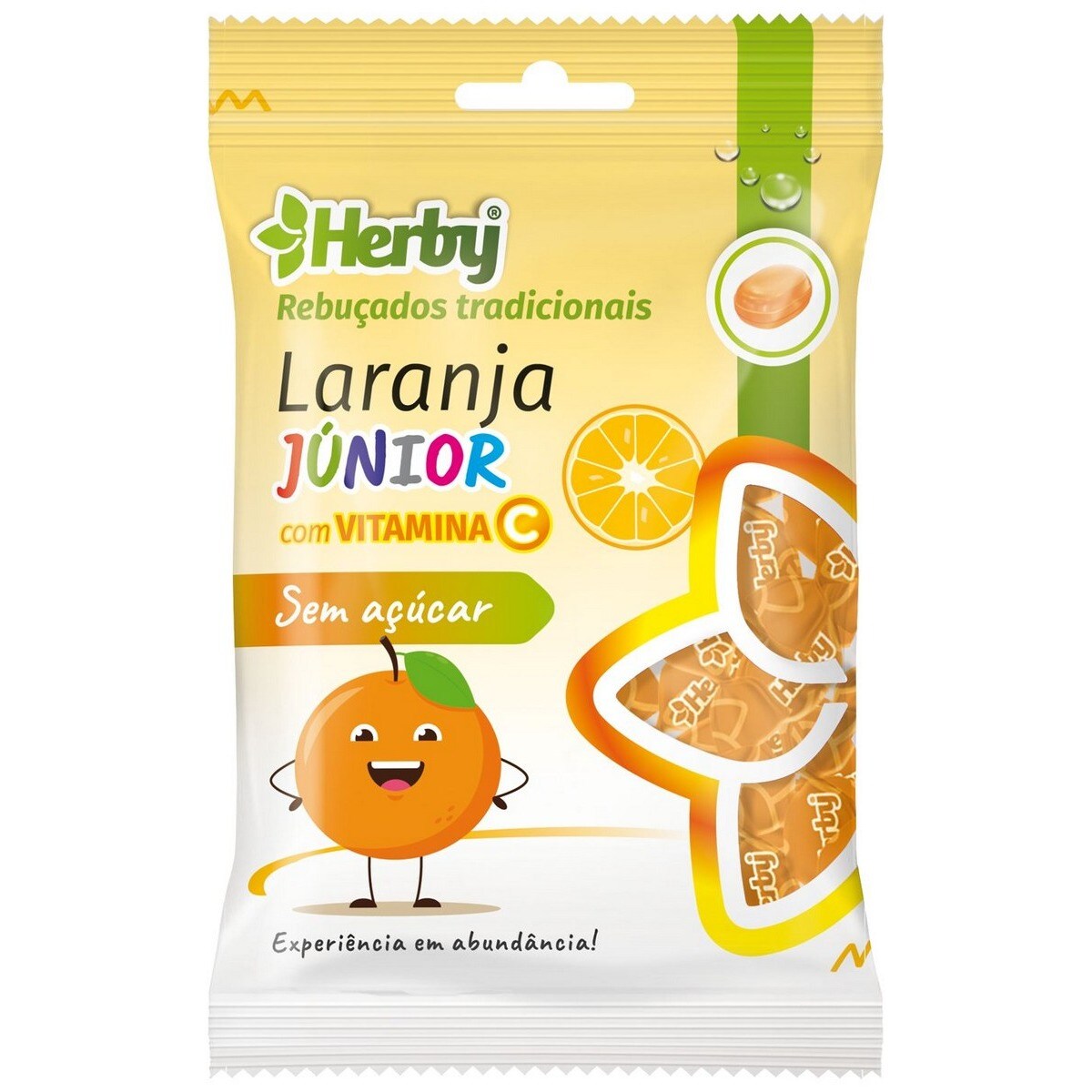 Rebuçados Sem Açúcar Júnior Laranja com Vitamina C S/Açúcar 1