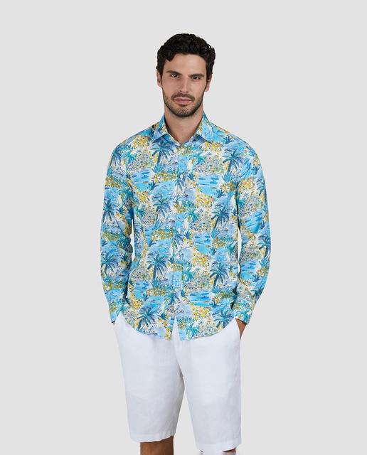 Imagem 0 de Camisa de Manga Comprida com Estampado de Fantasia - Multicolor