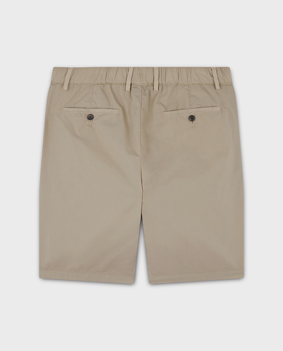 Bermudas Chino Lisas sem Pregas Castanho-6
