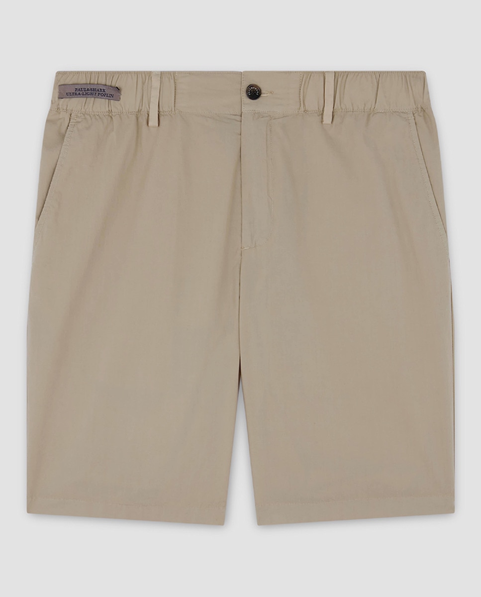 Bermudas Chino Lisas sem Pregas Castanho-5