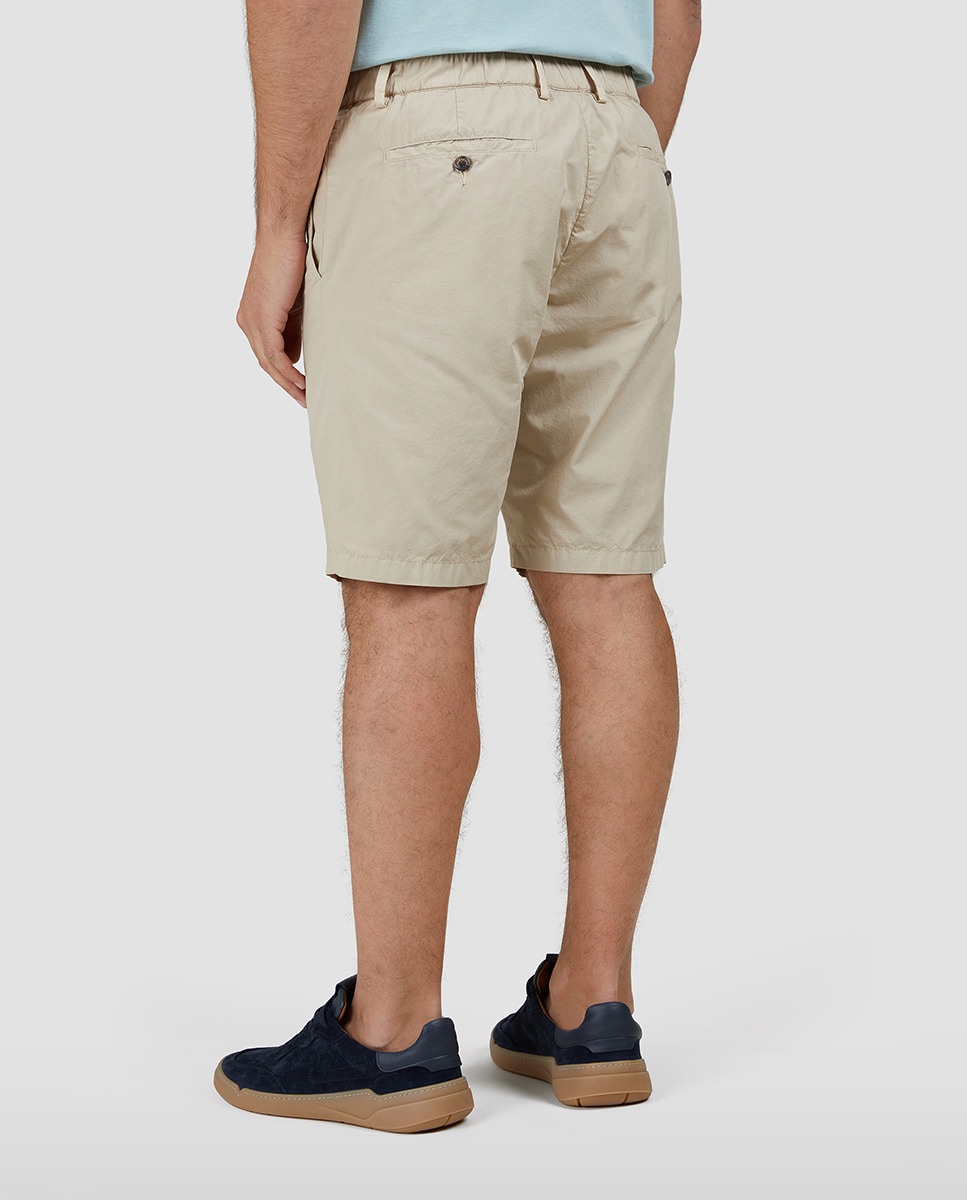 Bermudas Chino Lisas sem Pregas Castanho-3