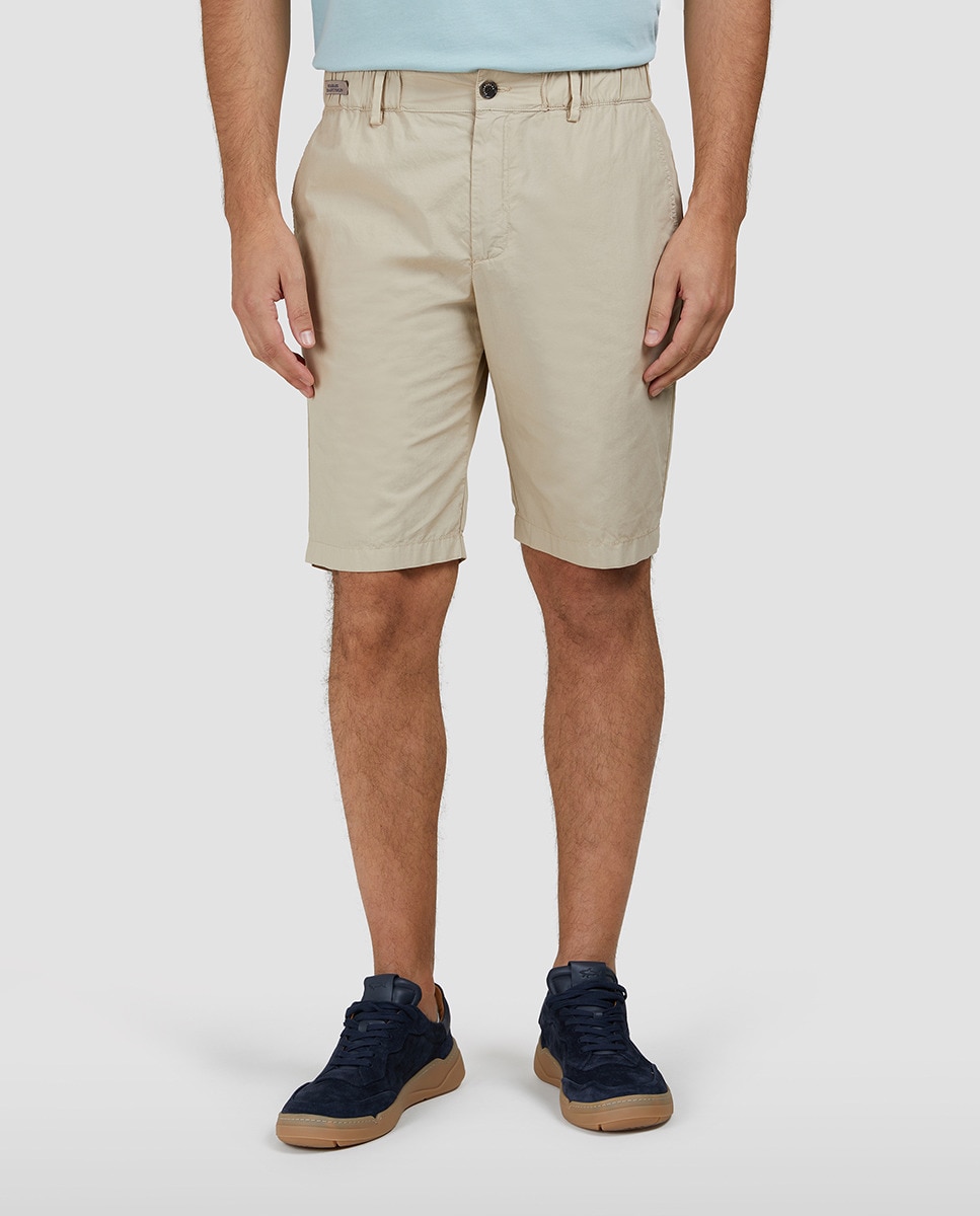 Bermudas Chino Lisas sem Pregas Castanho-2