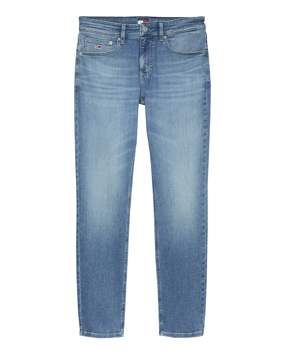 Jeans Scanton Slim Fit com Cintura Média Azul-6