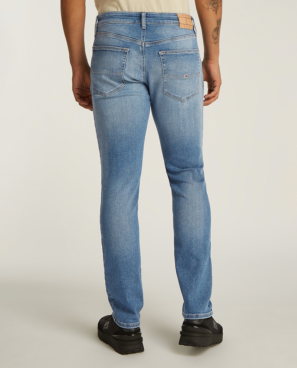 Jeans Scanton Slim Fit com Cintura Média Azul-3