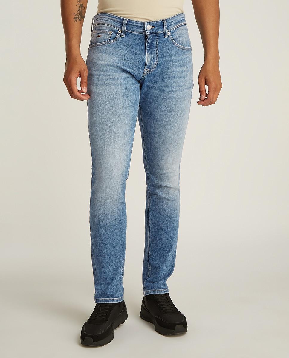 Jeans Scanton Slim Fit com Cintura Média Azul-2