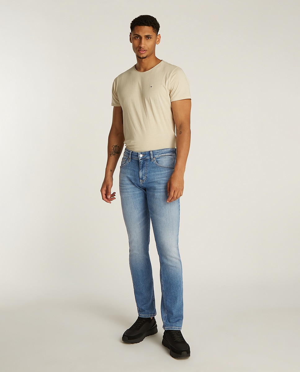 Jeans Scanton Slim Fit com Cintura Média Azul-1
