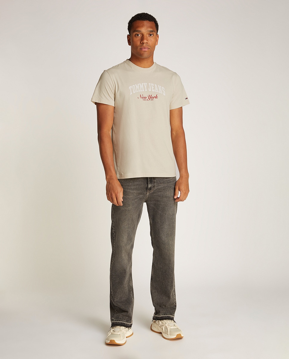 T-shirt Slim Fit com Manga Curta Amarelo-6